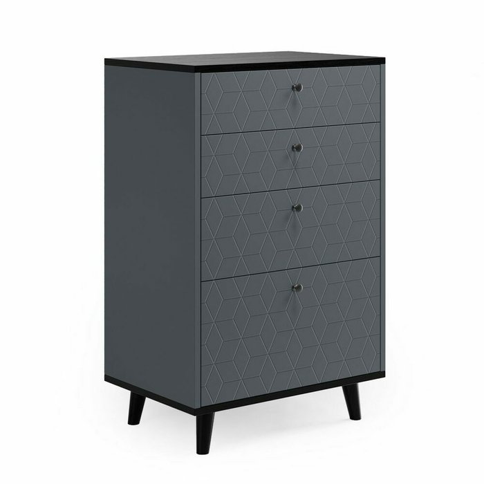 Высокий комод Twin TW020 темно-серого цвета Высокий комод Twin TW020 темно-серого цвета