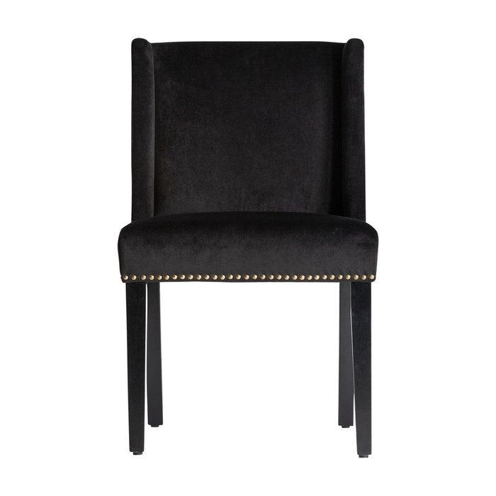 Стул Plaue в обивке из бархата черного цвета - купить Обеденные стулья по цене 63990.0