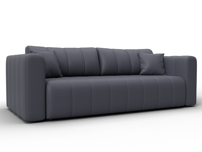 Диван-кровать Лига-062 темно-серого цвета (экокожа) Диван-кровать Лига-062 темно-серого цвета (экокожа)