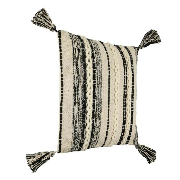 Декоративная подушка Chevery 45х45 черно-бежевого цвета - лучшие Декоративные подушки в INMYROOM