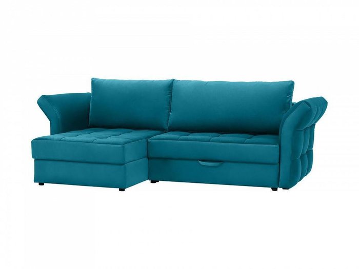 Угловой диван-кровать Wing синего цвета  - лучшие Угловые диваны в INMYROOM