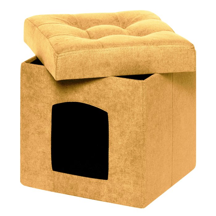 Пуфик складной для животных желтого цвета - купить Мебель для домашних питомцев по цене 2490.0