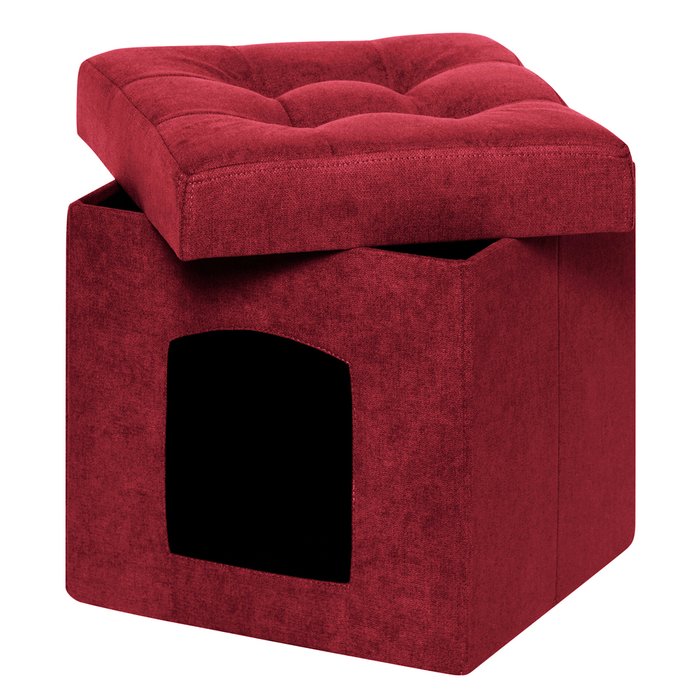 Пуфик складной для животных бордового цвета - купить Мебель для домашних питомцев по цене 2490.0