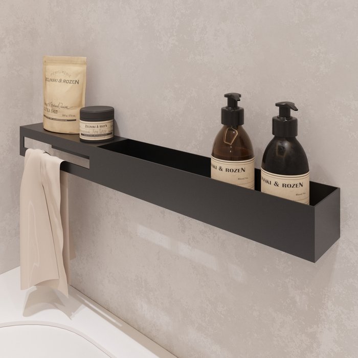 Полка для ванны Проекция XXLL черного цвета - купить Полки для ванной по цене 15000.0