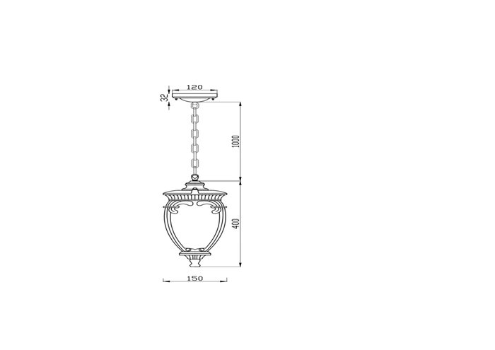 Подвесной светильник Outdoor O414PL-01BZ - купить Подвесные светильники по цене 3910.0