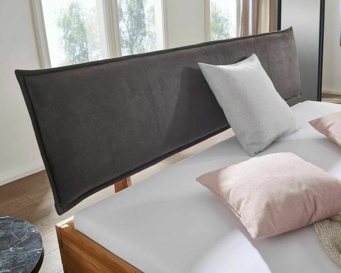 Кровать из массива дуба Беллиссима 160х200 в натуральном цвете без основания  - купить Кровати для спальни по цене 56200.0