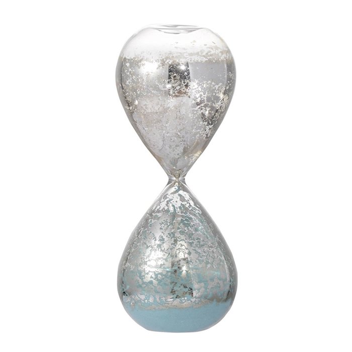 Декоративное изделие Песочные часы с голубым песком