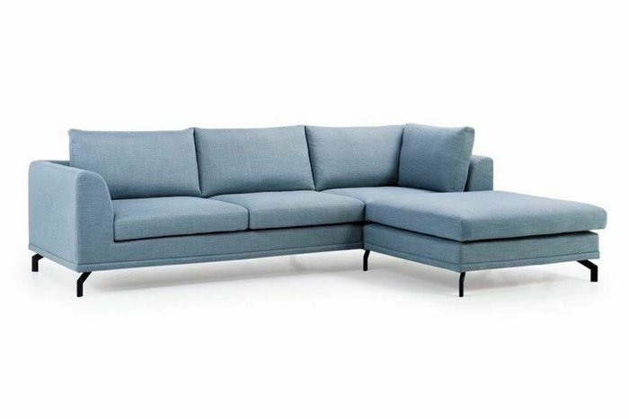 Угловой диван Халден голубого цвета - купить Угловые диваны по цене 151400.0
