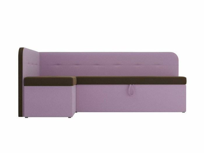 Угловой диван-кровать Форест коричнево-сиреневого цвета левый угол - купить Угловые диваны по цене 40999.0