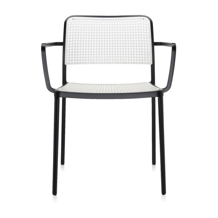 Стул Audrey белого цвета с подлокотниками  - купить Обеденные стулья по цене 59963.0
