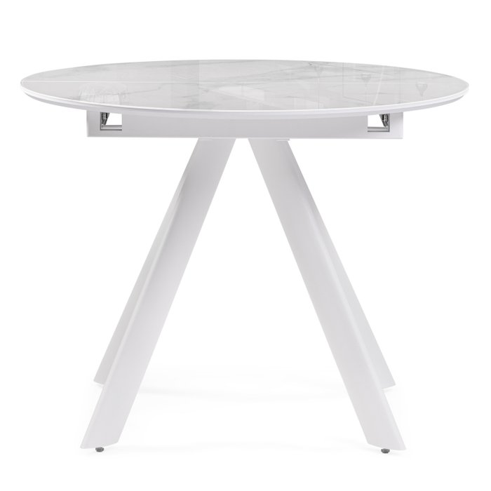 Раздвижной обеденный стол Галвестон белого цвета - купить Обеденные столы по цене 22059.0