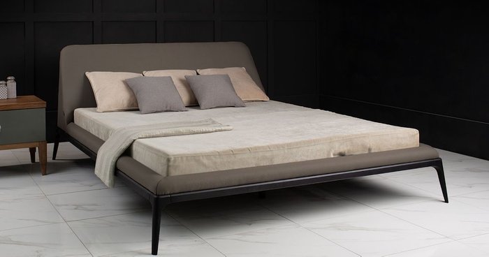 Кровать Liberty 160х200 темно-серого цвета - купить Кровати для спальни по цене 168385.0