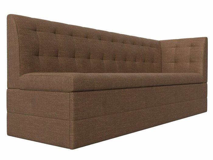 Угловой диван-кровать Бриз коричневого цвета с углом справа - лучшие Угловые диваны в INMYROOM
