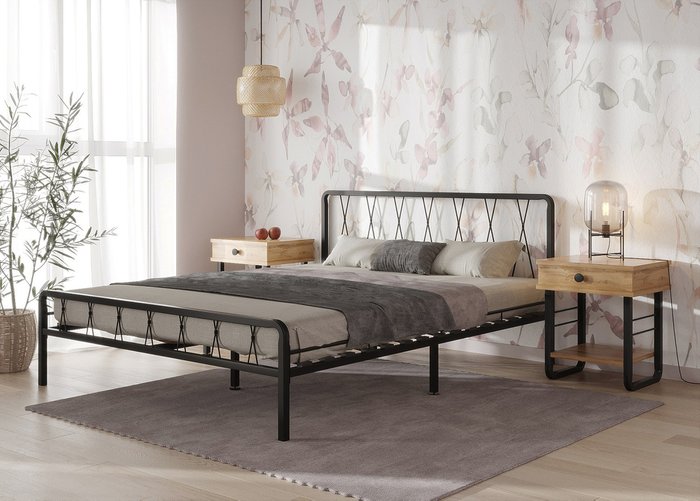 Кровать Клэр 140х200 черного цвета - лучшие Кровати для спальни в INMYROOM