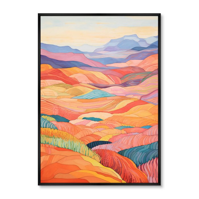 Репродукция картины Landscape collection, Patchwork carpet, No 1, 2024г.