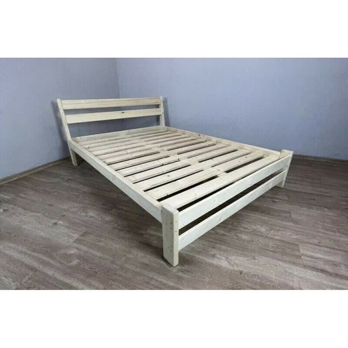 Кровать Мишка сосновая усиленная 120х190 бежевого цвета - купить Кровати для спальни по цене 11115.0
