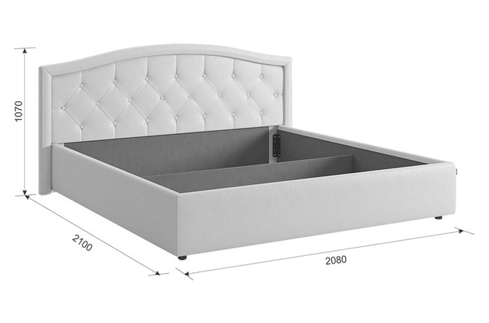 Кровать Верона 180х200 белого цвета с подъемным механизмом - лучшие Кровати для спальни в INMYROOM