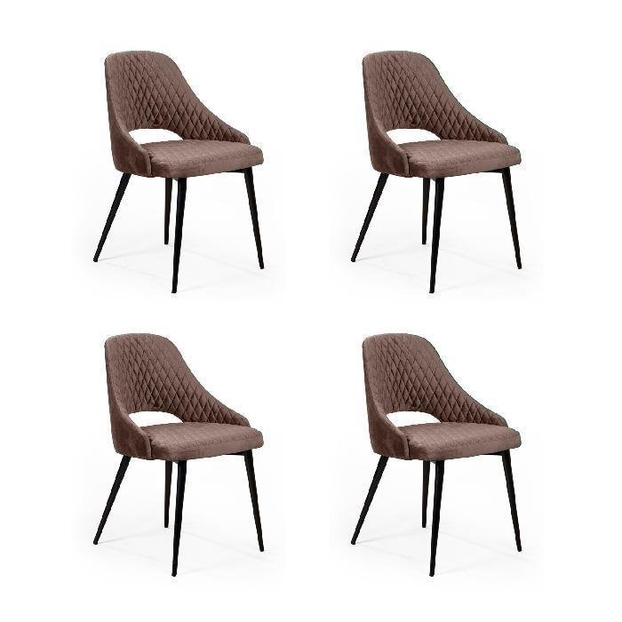 Комплект из четырех стульев William бежевого цвета