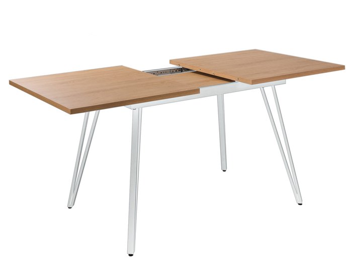 Стол обеденный раздвижной Диего бело-коричневого цвета - лучшие Обеденные столы в INMYROOM
