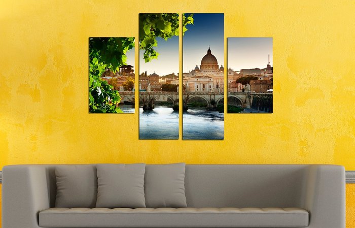 Интерьерная модульная картина на стену "Столица Италии" - купить Принты по цене 3490.0