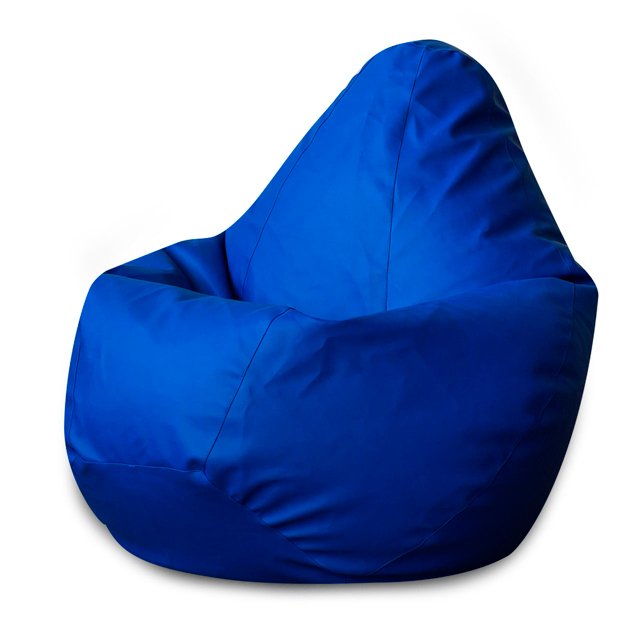 Кресло-мешок Груша L в ткани фьюжн синего цвета