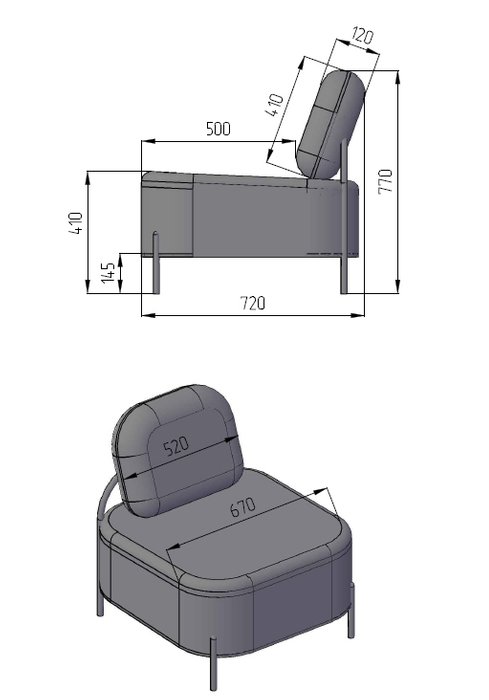 Кресло Gawaii светло-серого цвета - купить Интерьерные кресла по цене 22800.0