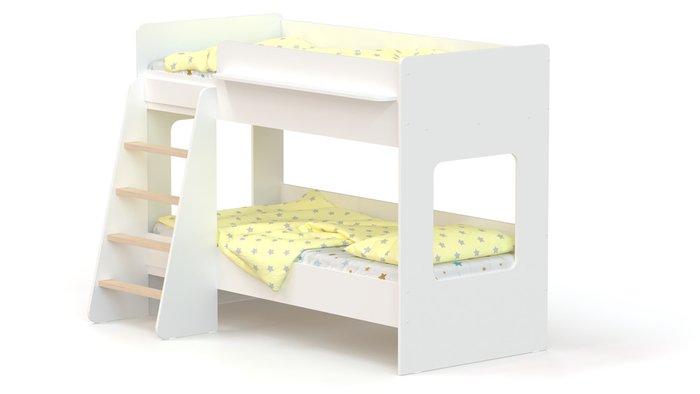 Двухярусная кровать Ridgimmi 8 80х180 белого цвета - лучшие Двухъярусные кроватки в INMYROOM