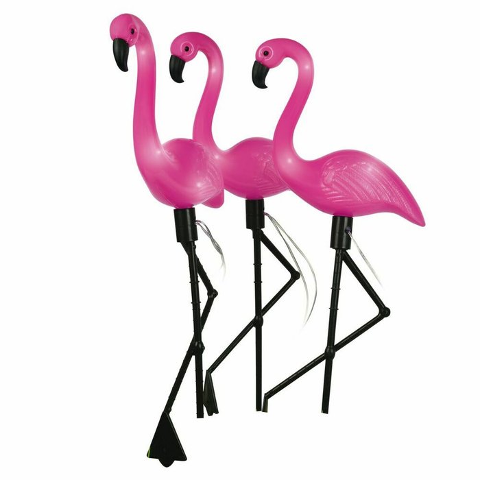 Светильник на солнечных батареях USL-S-833/PM530 FLAMINGO SET3 (пластик, цвет розовый) Светильник на солнечных батареях USL-S-833/PM530 FLAMINGO SET3 (пластик, цвет розовый)