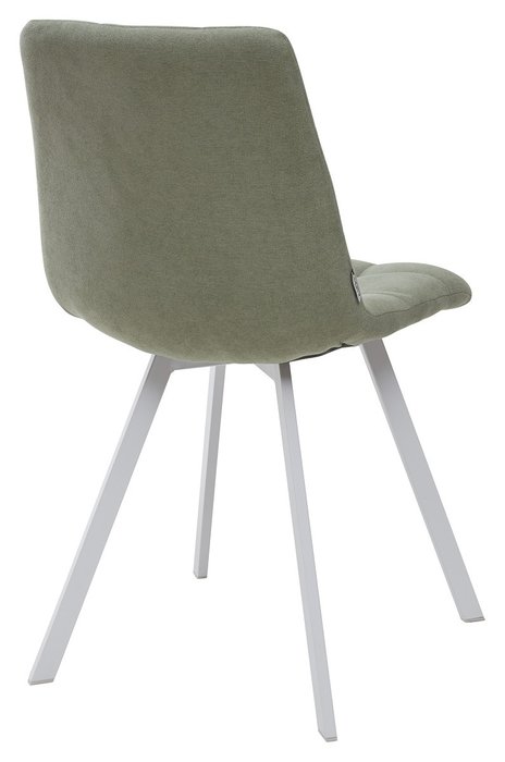 Стул Chilli Square серо-мятного цвета с белыми ножками - лучшие Обеденные стулья в INMYROOM