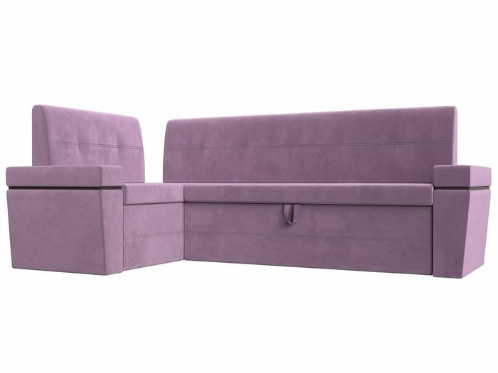 Угловой диван-кровать Деметра сиреневого цвета левый угол