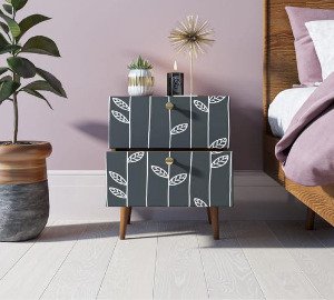Тумбочка Berber с двумя ящиками 18 принт - лучшие Прикроватные тумбы в INMYROOM