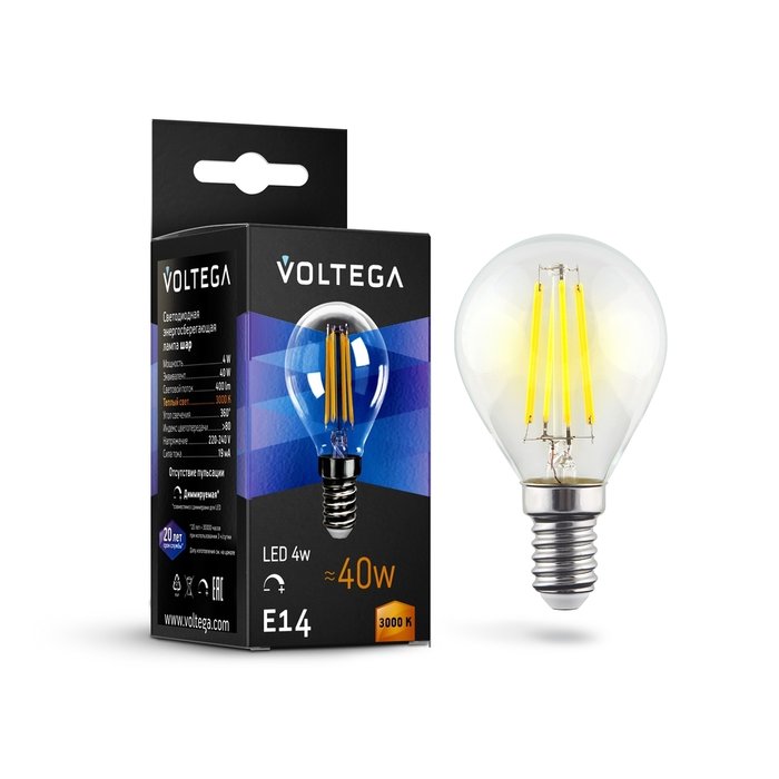 Лампочка Voltega 8464 грушевидной формы - купить Лампочки по цене 125.0