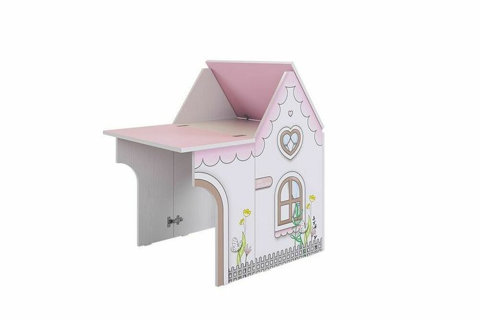  Детский стол-трансформер Домик розового цвета - купить Детские столы по цене 6790.0