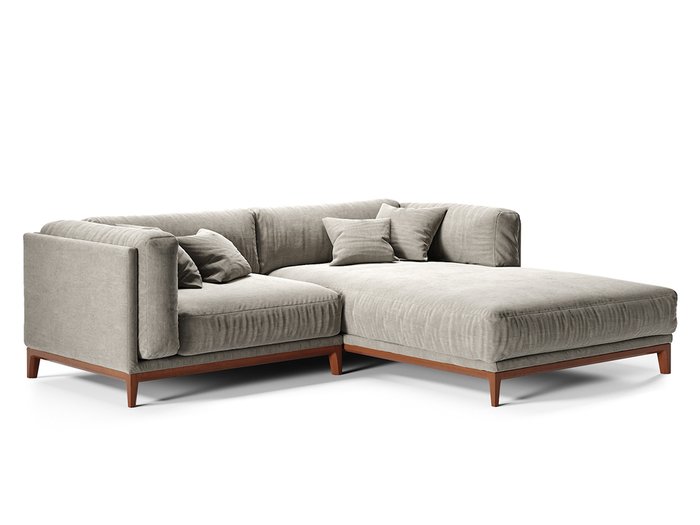 Угловой диван Case серого цвета - купить Угловые диваны по цене 223800.0