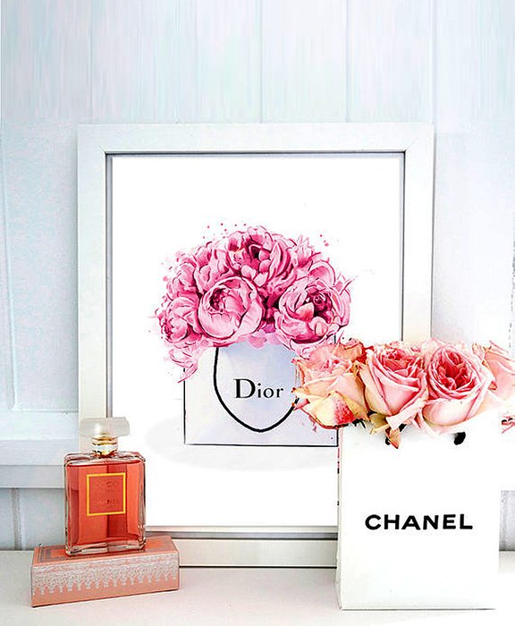 Постер "Dior peonies" А4 - купить Принты по цене 2000.0