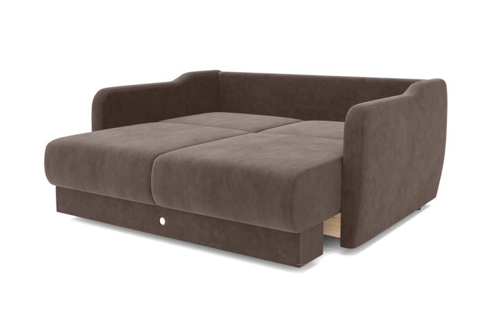 Прямой диван-кровать серо-коричневого цвета  - купить Прямые диваны по цене 149000.0