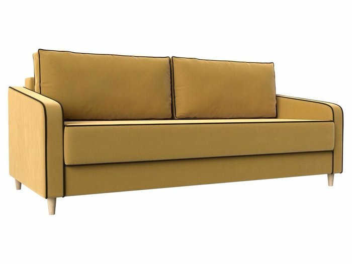 Прямой диван-кровать Варшава желтого цвета