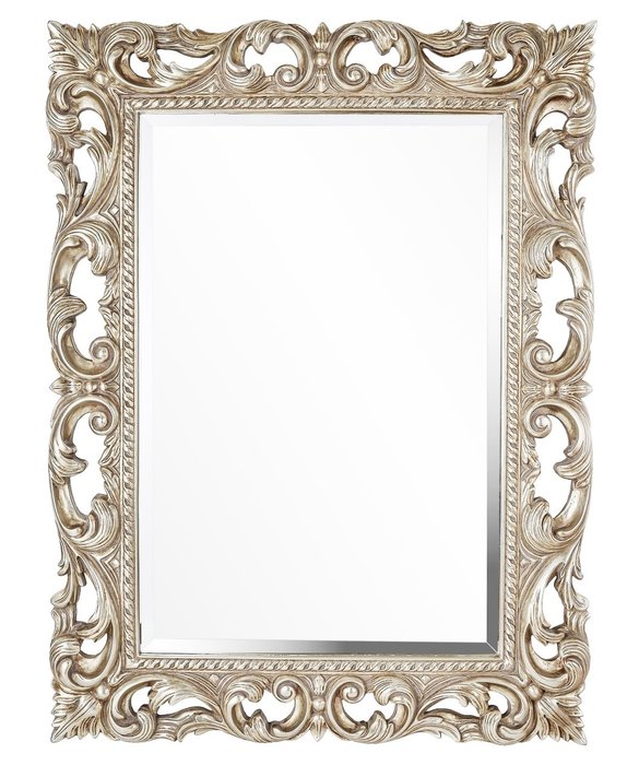 Настенное Зеркало Oxford Silver в резной раме