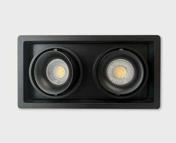 Встраиваемый светильник DE-312 black (металл, цвет черный) - лучшие Встраиваемые споты в INMYROOM