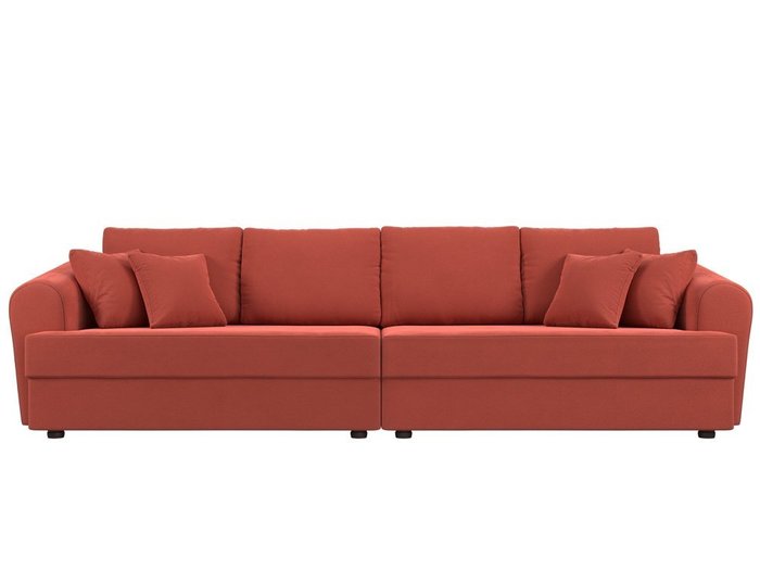 Прямой диван-кровать Милтон кораллового цвета - купить Прямые диваны по цене 66999.0