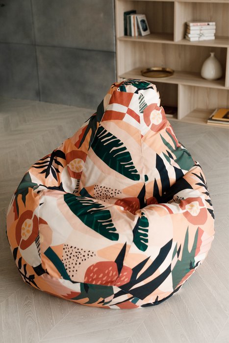 Кресло-мешок Груша 3XL Папайя бежево-оранжевого цвета - купить Бескаркасная мебель по цене 8990.0