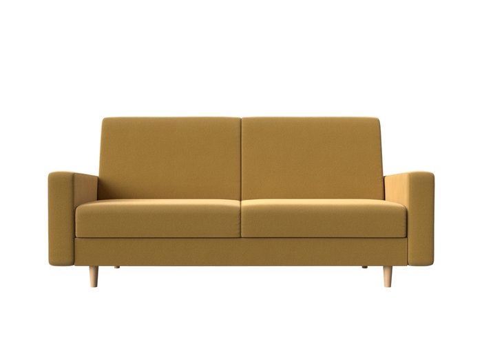Прямой диван-кровать Бонн желтого цвета - купить Прямые диваны по цене 26999.0