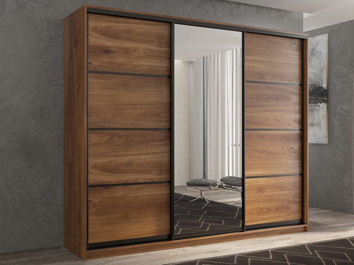 Шкаф-купе Кааппи-2 210 М цвета Кастелло бренди - купить Шкафы-купе по цене 46550.0