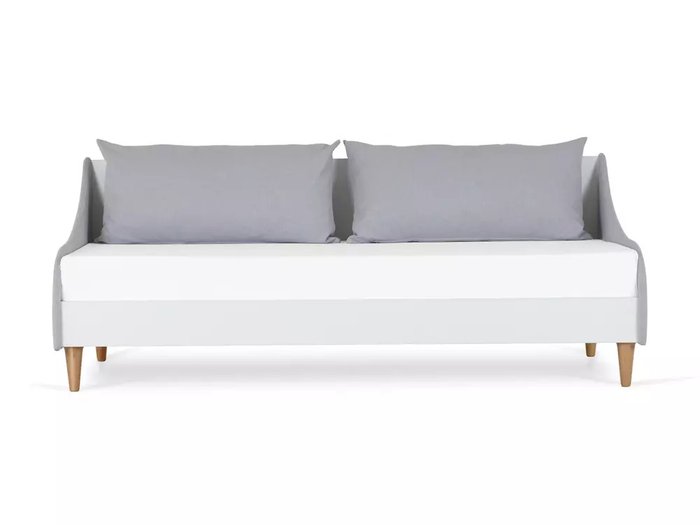 Кровать Rili 90х190 бело-серого цвета