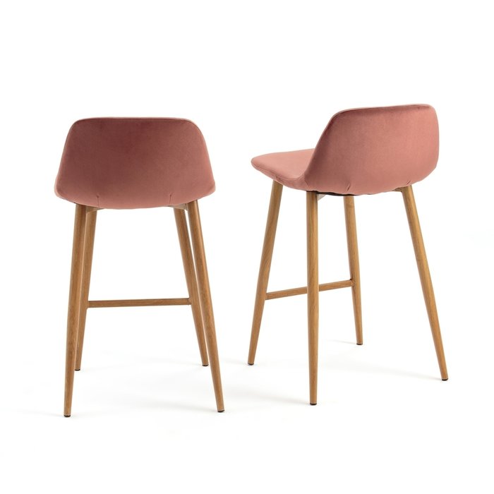 Комплект из двух барных стульев Lavergne розового цвета - купить Барные стулья по цене 15224.0