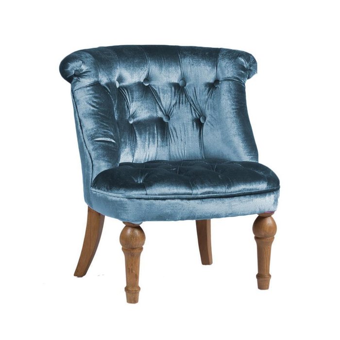 Кресло Sophie Tufted Slipper Chair Морская Волна Микровелюр - купить Интерьерные кресла по цене 28000.0