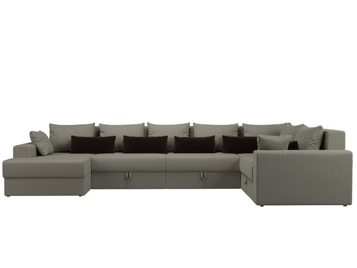 Угловой диван-кровать Мэдисон серо-коричневого цвета - купить Угловые диваны по цене 79990.0