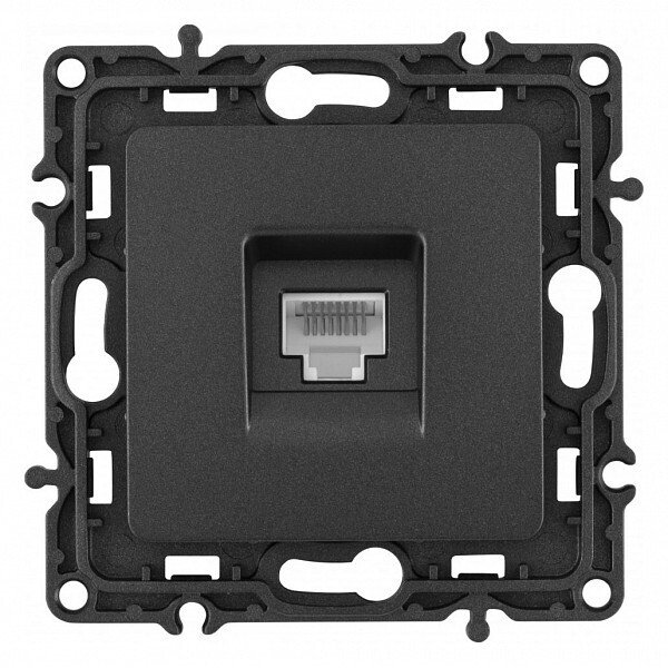 Розетка Ethernet RJ-45 без рамки 217.45-1.black Розетка Ethernet RJ-45 без рамки 217.45-1.black