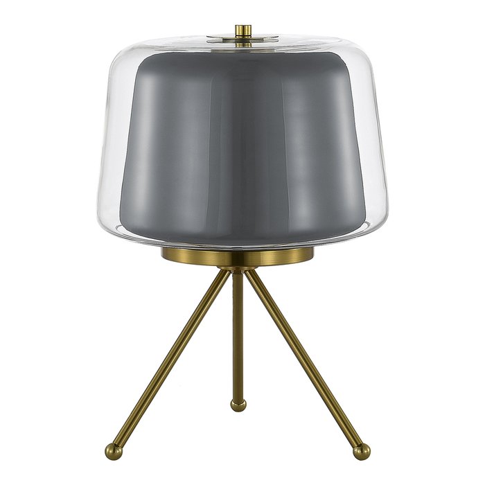 Светильник настольный ST-Luce Латунь/Серый, Прозрачный LED 1*16W 3000K PANDORA - купить Настольные лампы по цене 19800.0