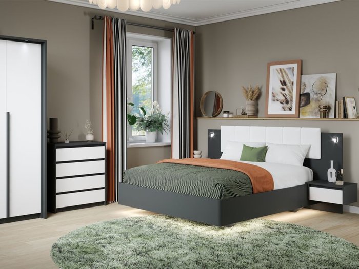 Кровать Мишель 160x200 цвета антрацит - лучшие Кровати для спальни в INMYROOM